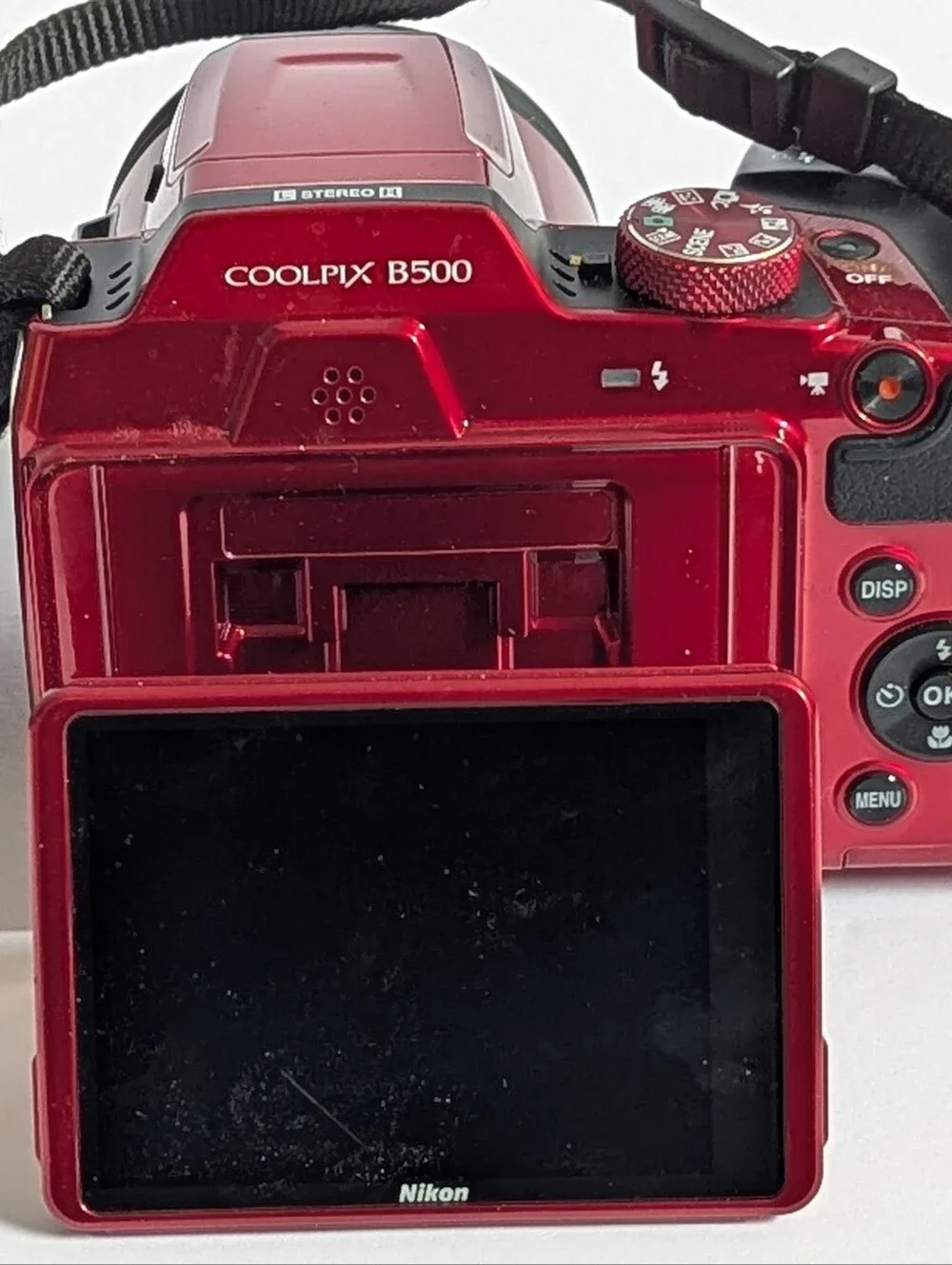 Nikon Coolpix B500 16MP Digital Camera Red 40x Optical Zoom 3” LCD Tested W Box